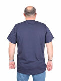 Starbattal Erkek Büyük Beden Sıfır Yaka Tişört Strong 25167 LACIVERT