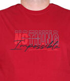 Starbattal Erkek Büyük Beden Sıfır Yaka Tişört impossible 25169 BORDO