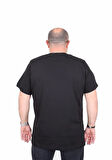 Starbattal Erkek Büyük Beden Sıfır Yaka Tişört Country 25174 SIYAH