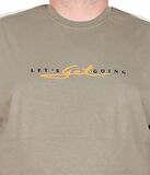 Starbattal Erkek Büyük Beden Sıfır Yaka Tişört Lets Get Going 25175 HAKI