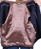 Starbattal Büyük Beden Gabardin Mont Chaqueta Abrigo 25902 LACIVERT