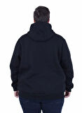 Starbattal Büyük Beden 3ip Kapüşonlu Sweat Let's Go 25720 SIYAH