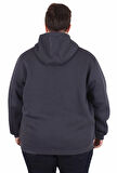 Starbattal Büyük Beden Unisex Kapüşonlu 3ip Sweat 11701 FUME