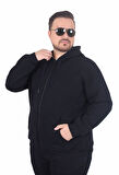 Starbattal Büyük Beden Unisex Kapüşonlu 3ip Sweat 11701 LACIVERT