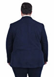 Starbattal Erkek Büyük Beden 4 Drop Blazer Şönili Ceket 500602 LACIVERT