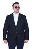 Starbattal Erkek Büyük Beden 4 Drop Blazer Şönili Ceket 500602 SIYAH