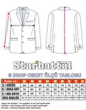 Starbattal Erkek Büyük Beden 6 Drop Blazer Tuna Ceket 500601 SIYAH