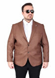 Starbattal Erkek Büyük Beden 4 Drop Blazer Oskar Ceket 500607 TABA