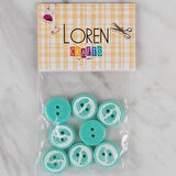 Loren Crafts yeşil 8 li ayak izi düğme - 442