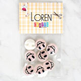 Loren Crafts 8'li Gülen Yüz Düğme - 1018