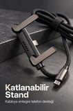 Standlı Şarj Kablosu Çift Type C Bağlantılı