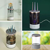 Sylar USB Şarjlı Makyaj Fırçası Temizleyici Aparat Hızlı Kurutmalı, Çok Yönlü Fırça Temizleyici