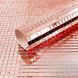 Sylar Kare Bronz Cam Mozaik Fayans Çıkartmaları El İşi Kare Cam Fayans Kendinden Yapışkanlı Aynalı Dekor Panel 30x30 Cm