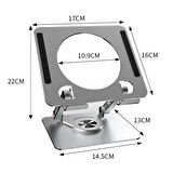 Sylar 360 Derece Dönebilen Yükseltilmiş Masaüstü Ayarlanabilir  Metal Tablet Standı