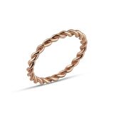 Altın Rose Renk Minimal Burma Tamtur Yüzük 