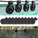 Sylar  10 Adet Güneşlik Filesi Sabitleme Klipsleri, Gölgelik Bezi ve Brandalar İçin Dayanıklı Plastik Kelepçe Kancaları