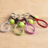 Sylar Gerçekçi Tenis Raketi Tasarımlı Şık Anahtarlık Kolye Çanta Süsü Tennis Keychain
