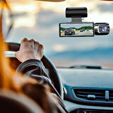 Sylar  WiFi Destekli Araç İçi & Dışı Çift Kameralı Dikiz Aynası Kamera