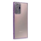 Samsung Galaxy Note 20 Ultra Kılıf Razer Lensli Silikon - Mor