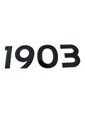 1903 Yazılı Oto Sticker Siyah 20x7cm