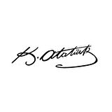 K.Atatürk İmzalı Oto Sticker Küçük Gri 14x4cm