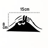 Bagajdan Bakan Öfkeli Adam Oto Stickeri Siyah 12x9cm