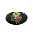 Osmanlı Devlet Arması Damla Etiketi Sticker 9x6 cm