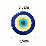 Nazar Boncuk Modeli  Yuvarlak Etiket Damla Sticker 3.5 cm