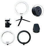 Sylar 10inç 26cm Youtube Instagram Tiktok Selfie  Stüdyo Video Fotoğraf Ring Light  Tripod Led Hal