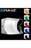 PULUZ 2x20 LED Işıklı 6 Fonlu Fotoğraf Çekim Çadırı (20x20 cm)