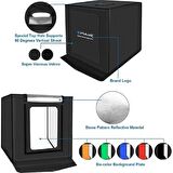 YENİLZD PULUZ Profesyonel  2x32 LED Işıklı 40x40cm Fotoğraf Çekim Çadırı
