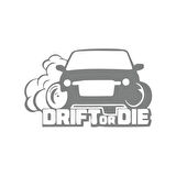 Drift or Die Araba Stickeri 17x17 Cm Gri