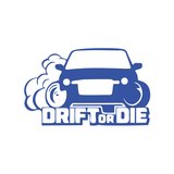 Drift or Die Araba Stickeri 17x17 Cm Mavi