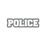 Police Araba Stickeri 17x17 Cm Gri