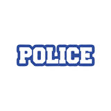 Police Araba Stickeri 17x17 Cm Mavi