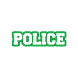 Police Araba Stickeri 17x17 Cm Yeşil