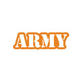 Army Araba Sticker 17x17 Cm Turuncu