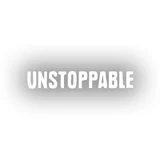 Unstoppable Araba Sticker 17x17 Cm Beyaz