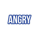 Angry Araba Sticker 17x17 Cm Mavi
