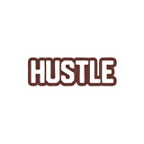 Hustle Araba Sticker 17x17 Cm Kahverengi