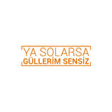 Ya Solarsa Güllerim Sensiz Araba Sticker 17x17 Cm Turuncu