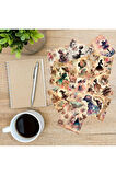 Anime Kız Silüetleri Vintage 12 Adet Scrapbook Bullet Journal Mat Planlayıcı Sticker Etiket Seti