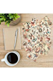 Balerin Silüetleri Vintage 12 Adet Scrapbook Bullet Journal Mat Planlayıcı Sticker Etiket Seti