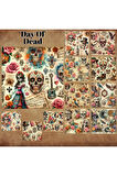 Day Of Dead Vintage 12 Adet Scrapbook Bullet Journal Mat Planlayıcı Sticker Etiket Seti