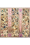Manga Temalı Vintage 12 Adet Scrapbook Bullet Journal Mat Planlayıcı Sticker Etiket Seti