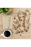 Müzik Temalı Vintage 12 Adet Scrapbook Bullet Journal Mat Planlayıcı Sticker Etiket Seti