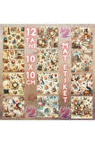 Fantastik Masal Yaratıkları Vintage 12 Adet Scrapbook Bullet Journal Mat Plan Sticker Etiket Seti