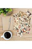 Viktorya Dönemi Kıyafetler Vintage 12 Adet Scrapbook Bullet Journal Mat Planlama Sticker Etiket Seti