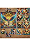 Vitray Melekler Vintage 12 Adet Scrapbook Bullet Journal Mat Planlayıcı Sticker Etiket Seti