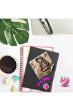 Valiz ve Kedisi İle Kadınlar Vintage 12 Adet Scrapbook Bullet Journal Mat Planlayıcı Sticker Etiket